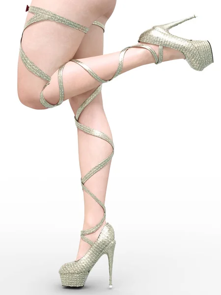 Όμορφα Γυναικεία Πόδια Πέδιλα Ψηλά Τακούνια Σέξι Λεπτή Γυναικεία Πόδια — Φωτογραφία Αρχείου