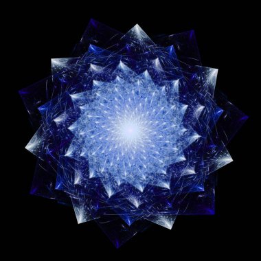 Döndürme ışıltılı polyhedra. Cabalistic işareti. 3D gerçeküstü illüstrasyon. Kutsal geometri. Gizemli psychedelic gevşeme desen. Fraktal soyut doku. Dijital sanat grafik Astroloji magic