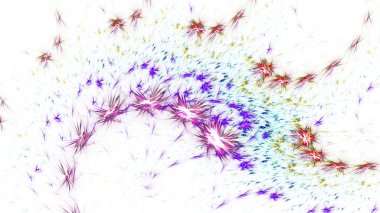 Festival havai fişekler. Sparks, takımyıldızı yönünde. 3D gerçeküstü illüstrasyon. Kutsal geometri. Gizemli psychedelic gevşeme desen. Fraktal soyut doku. Dijital sanat grafik Astroloji magic