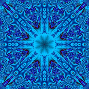 Mandala. 3D gerçeküstü illüstrasyon. Kutsal geometri. Gizemli psychedelic gevşeme desen. Fraktal soyut doku. Dijital sanat grafik Astroloji magic