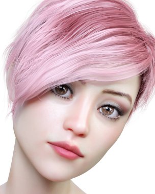 Portre oldukça moda kız.