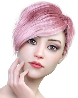 Portre oldukça moda kız.