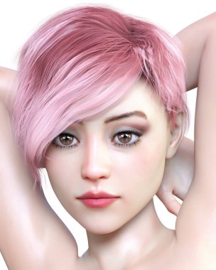 Portre oldukça moda kız.