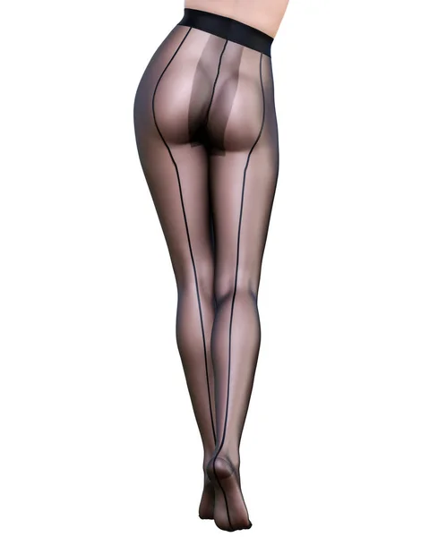 Lange schlanke sexy Beine Frau Nylon Strumpfhose. — Stockfoto