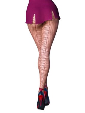 Uzun ince seksi bacaklar kadın kısa etek çorap.