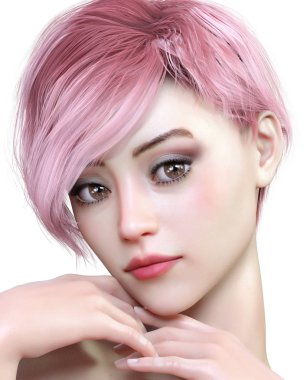 Portre oldukça moda kız.