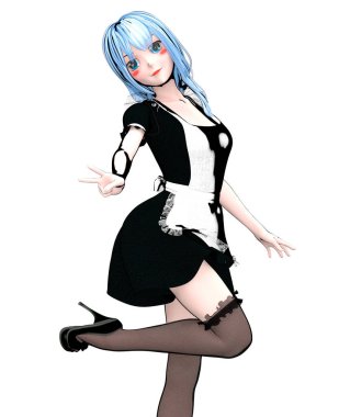Japanese 3d anime girl.
