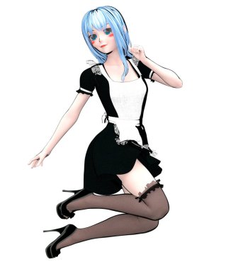 Japanese 3d anime girl.