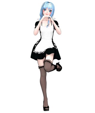 Japanese 3d anime girl.