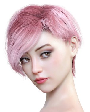 Portre oldukça moda kız.