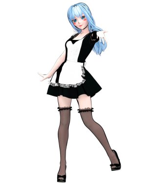 Japanese 3d anime girl.