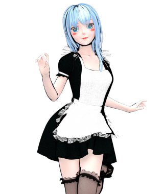 Japanese 3d anime girl.