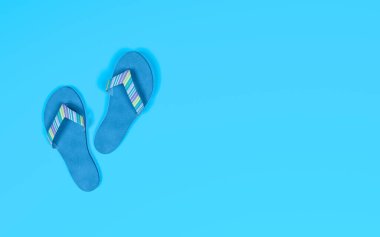 Pastel arka planda lastik terlikler..