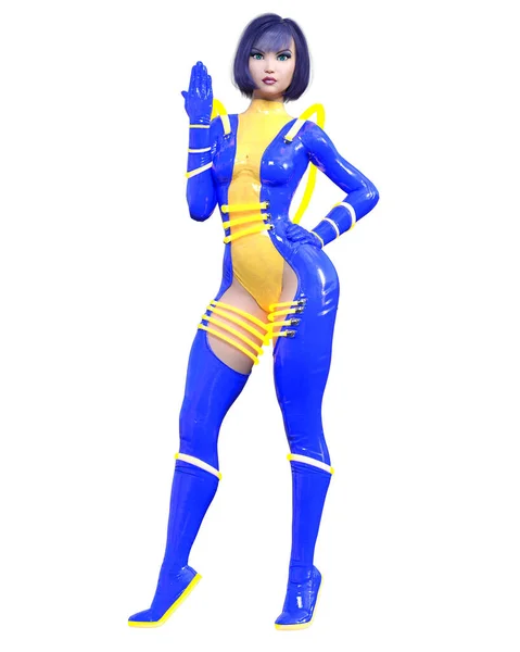 3D cómic cosplay anime chica . — Foto de Stock