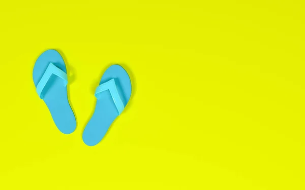 Rubber slippers on pastel background. — Stock Photo, Image