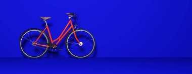 Odada klasik bir bisiklet var.