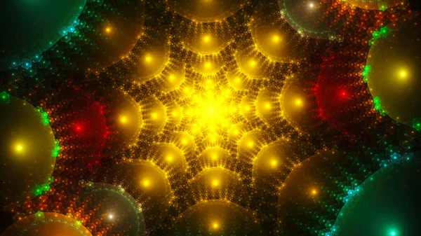 New Year Colored Snowflakes Surreal Illustration Sacred Geometry Mysterious Relaxation — стоковое фото