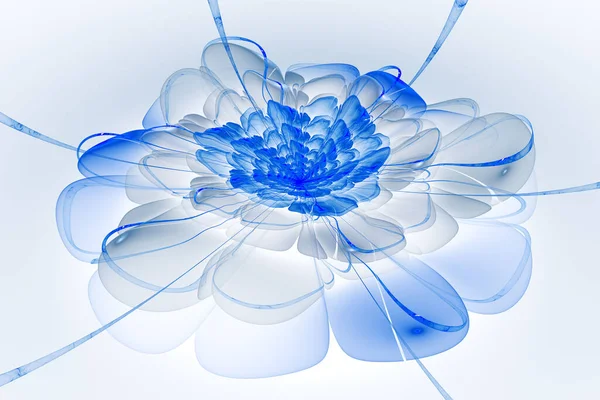 奇异的花 3D超现实的图画 神圣的几何图形 神秘的放松模式 分形抽象的纹理 数字艺术图形占星术魔法 — 图库照片