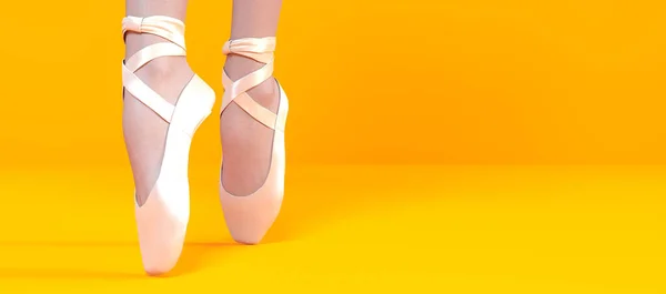 Ballerina Benen Licht Klassieke Pointe Schoenen Dansende Vrouw Ballet Danser — Stockfoto