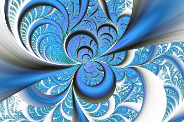 Güzel egzotik desen 3D sürrealite çizimi, çarpık geometri. Gizemli rahatlama deseni. Fraktal soyut doku. Dijital sanatsal grafik astroloji.