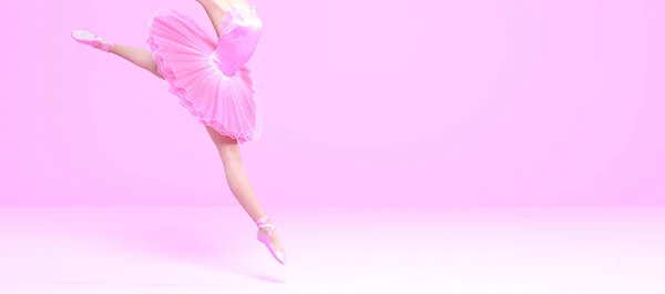 Ballerina Legs Light Classic Pointe Shoes Ballet Tutu Dancing Woman — Stock Photo, Image