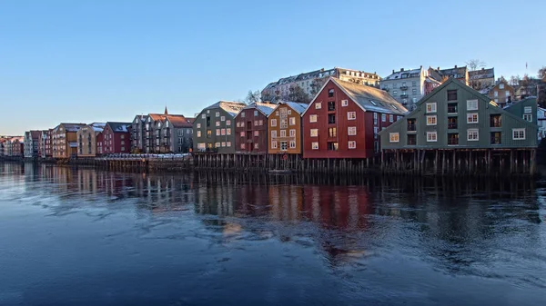 Bakklandet district in Trondheim — Stock fotografie