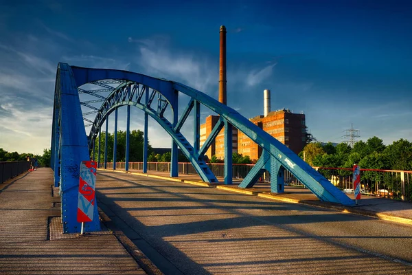 Ponte vecchio porto a Duisburg — Foto Stock