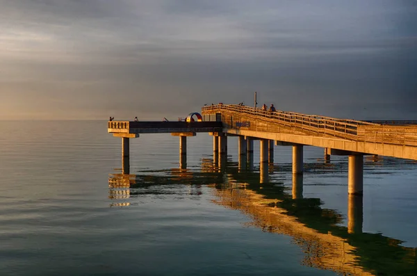 Morze Most Plaży Heiligenhafen Niemczech — Zdjęcie stockowe