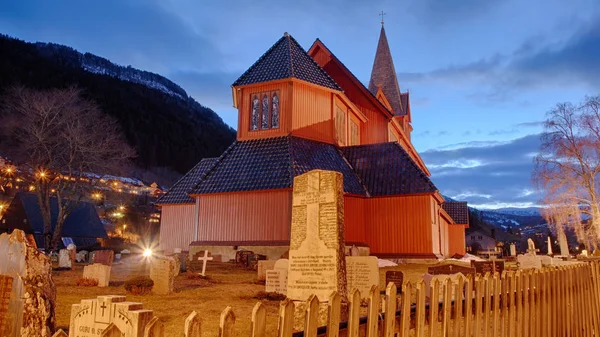 Chiesa Storica Sogndal Norvegia — Foto Stock