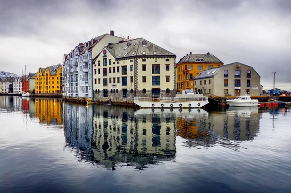 Centro Histórico Alesund Noruega — Fotografia de Stock
