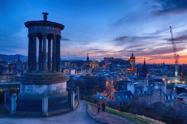 Vista Desde Calton Hill Través Edimburgo Escocia — Foto de Stock