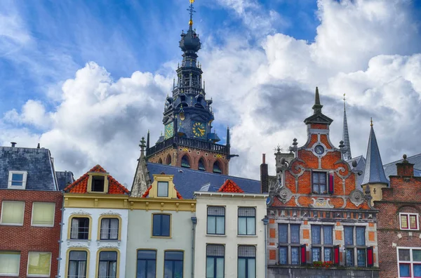 Kleurrijke Historische Gevels Nijmegen Nederland — Stockfoto