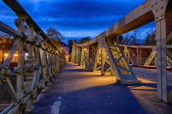 Vecchio Ponte Pedonale Acciaio Colonia Germania — Foto Stock