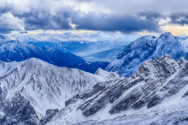 Nézet Tiroli Alpokban Télen — Stock Fotó