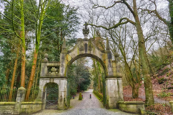 Entrada Castelo Histórico Ratingen Alemanha — Fotografia de Stock