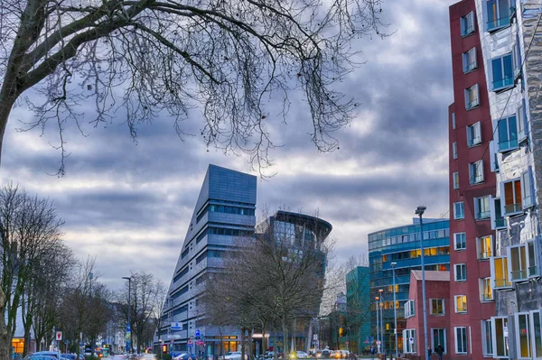 Edificios Oficinas Negocios Distrito Portuario Duesseldorf — Foto de Stock