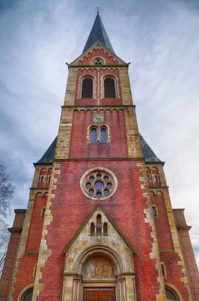 Historical church tower in Lingen in the Emsland region.