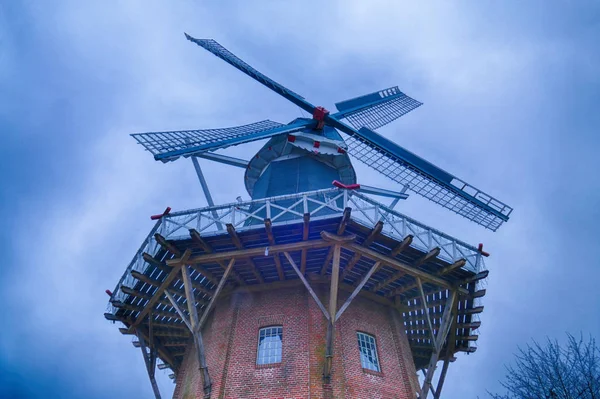 Moulin Vent Historique Papenburg Allemagne — Photo