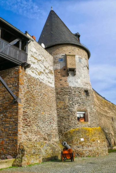 Cañón Torre Fortaleza Medieval Andernach Alemania —  Fotos de Stock