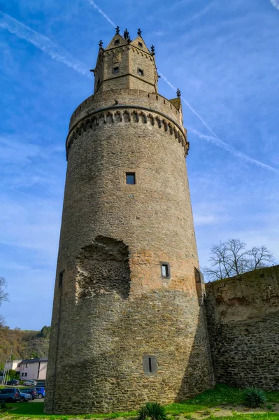 Историческая Круглая Башня Андернахе Германии — стоковое фото