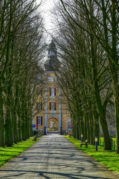 Aleea Castelul Istoric Lângă Haldern Germania — Fotografie, imagine de stoc