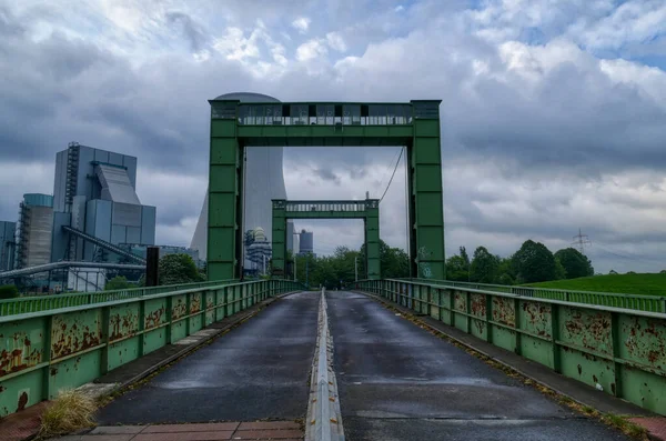 Vecchio Ponte Sollevamento Duisburg Walsum Germania — Foto Stock