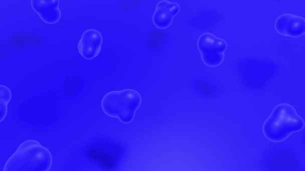Animatie Van Abstracte Achtergrond Blauwe Druppels Een Blauwe Achtergrond Bewegen — Stockvideo