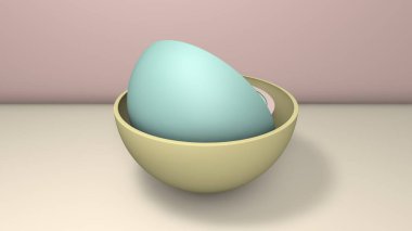 Birkaç yarımkürenin üç boyutlu çizimi, topların yarıları. Segmentler rastgele, rastgele farklı pozisyon ve boyutlarda sıralanır. 3d biçimlendirme, soyut minimalist arkaplan.