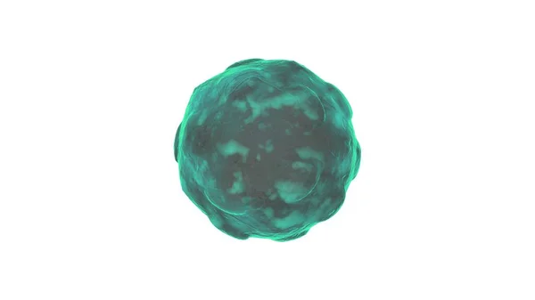 Rendu 3D du virus vert. Coronavirus de Chine. Fabriqué en Chine. L'idée de protéger la santé et de lutter contre la menace du virus. Illustration de compositions médicales et scientifiques . — Photo