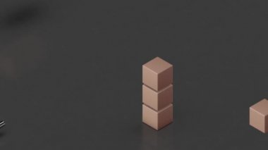 İmkansız bir üçgenin 3 boyutlu animasyonu. Görünüşü ve cıvatalarla bağlantısı. Optik illüzyon, gizem, yüzey çizimleri fenomeni.