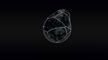 Siyah mermerin koyu arkaplandaki üç boyutlu yansıması. Farklı boyutlarda damlalar beyaz çizgilerle düzensiz bölümlere ayrılır. Tek renkli illüstrasyon.