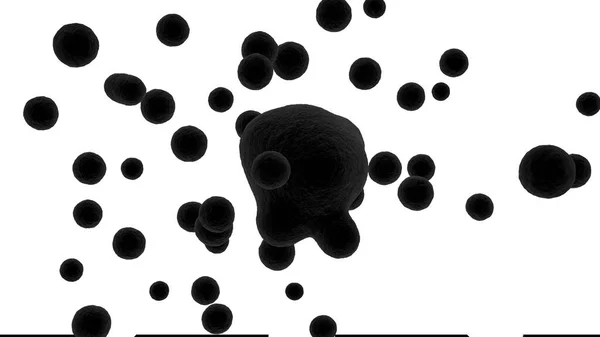 Візуалізація Чорної Краплі Масла Абстрактні Ілюстрації Ізольовані Білому Тлі Ідея — стокове фото