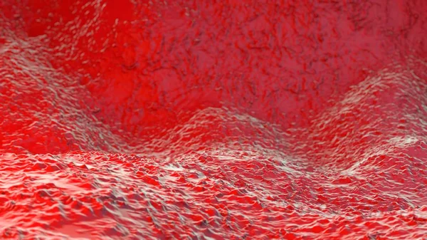 Renderowanie Czerwonej Powierzchni Mikroorganizmu Białą Tabliczką Zapaleniem Ilustracja Kompozycji Medycznych — Zdjęcie stockowe