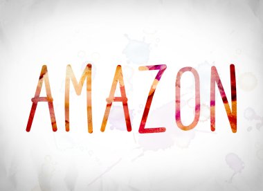 Amazon kavramı suluboya Word Art